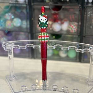 Handcrafted Hello Kitty Christmas Tree Beaded Pen